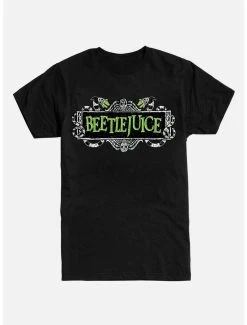Best Sale ❤️ Beetlejuice Title Black T-Shirt 🥰