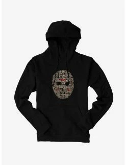 Outlet π Friday The 13th Mask Word Collage Hoodie π