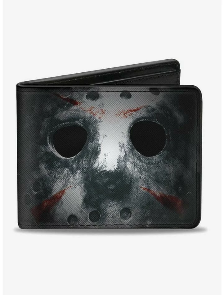 New βοΈ Friday The 13th Jason Mask Close Up Bi-Fold Wallet π