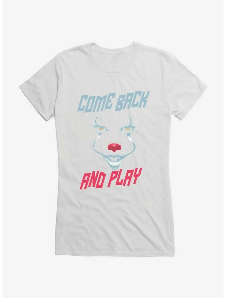 Cheap 𧨠IT Chapter Two Come Back And Play Face Outline Girls T-Shirt π - Image 6