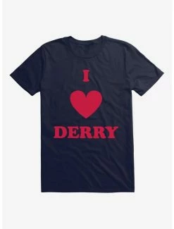 Cheap 🔥 IT Chapter Two I Heart Derry Script Stack T-Shirt ⭐
