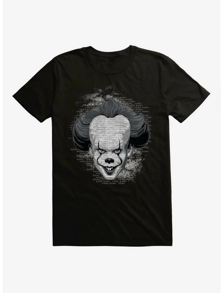 Deals π IT Chapter Two Pennywise Come Home Script Grayscale T-Shirt β - Image 2