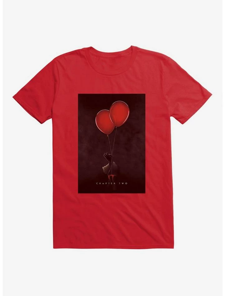 Best Pirce π IT Chapter Two Red Balloons Poster T-Shirt β€οΈ - Image 5