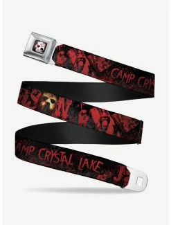 Coupon 🤩 Buckle-Down Friday The 13Th Jason Mask Camp Crystal Lake Hand Prints Seatbelt Belt 💯