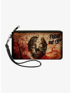Best reviews of π― Friday The 13th Jason Mask Trees Blood Splatter Wallet Canvas Zip Clutch π