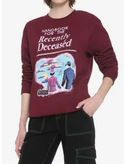 Flash Sale 💯 Beetlejuice Handbook For The Recently Deceased Maroon Girls Sweatshirt ✔️