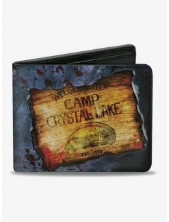 Best Pirce βοΈ Friday the 13th Welcome to Camp Crystal Lake Sign Bifold Wallet βοΈ