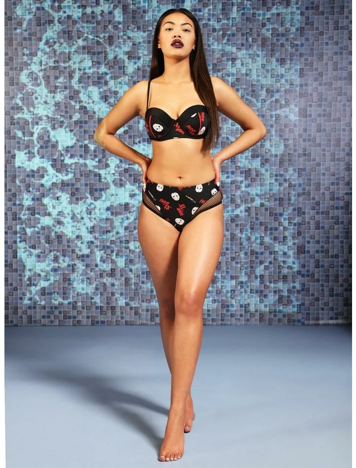Flash Sale β Friday The 13th Jason Mask High-Waisted Swim Bottoms π