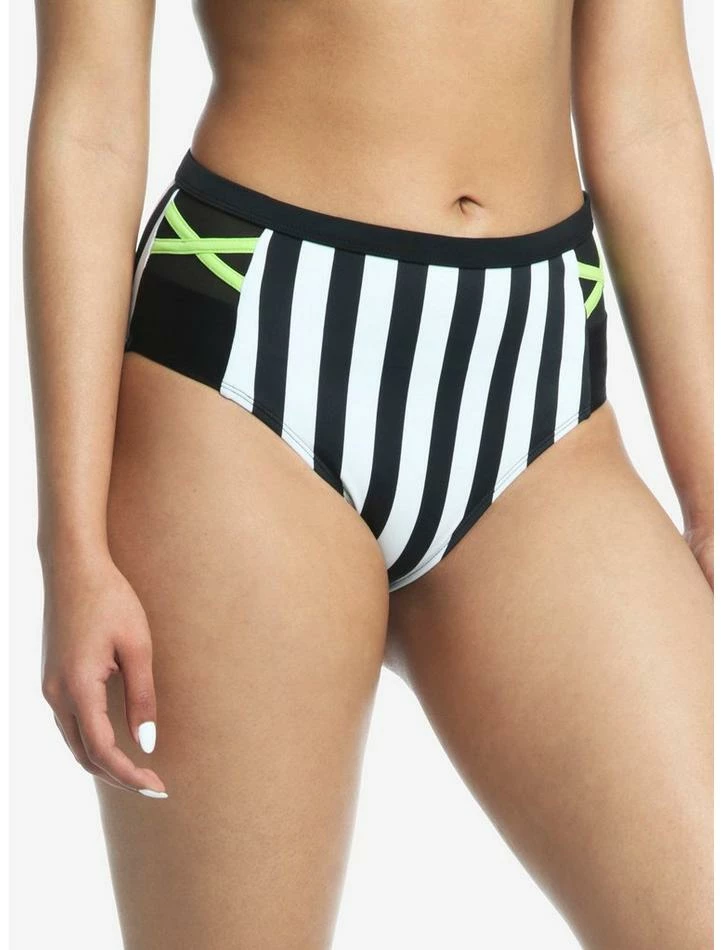 Buy π Beetlejuice Stripe High-Waisted Swim Bottoms β - Image 2