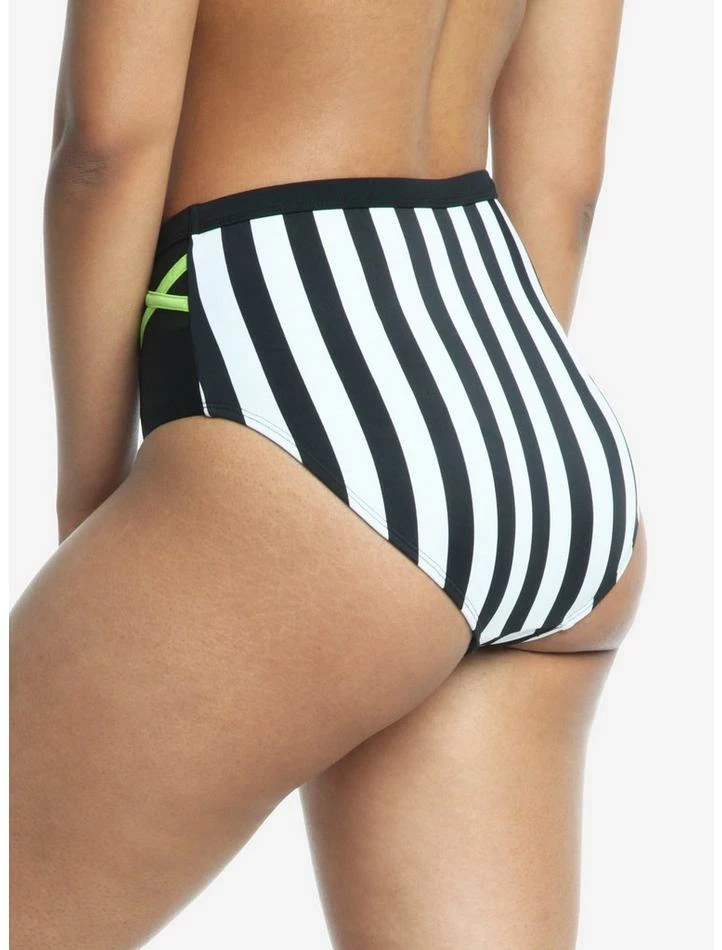Buy π Beetlejuice Stripe High-Waisted Swim Bottoms β - Image 3