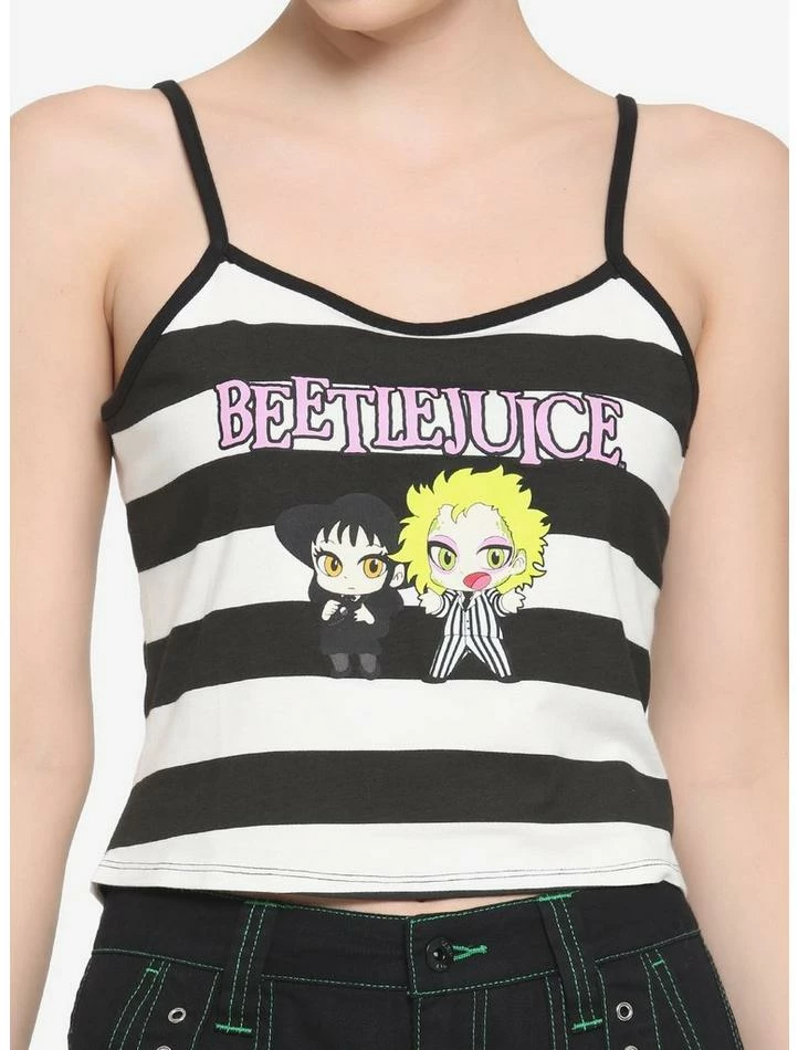 Deals β Beetlejuice Chibi Characters π Girls Crop Strappy Tank Top π