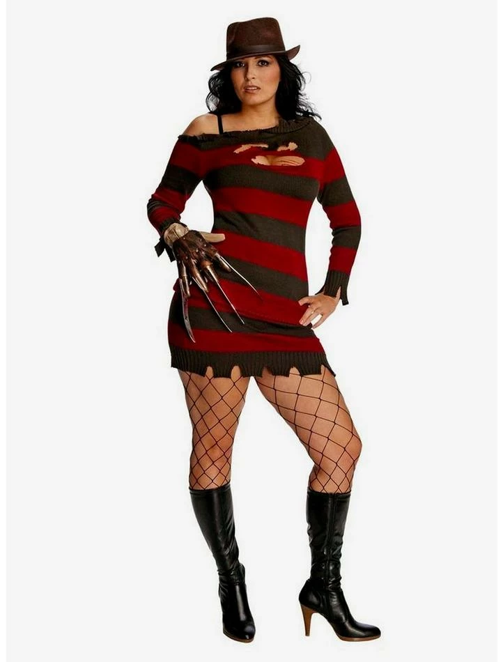 Deals βοΈ Nightmare On Elm Street Miss Freddy Kruger Costume Plus Size π€©