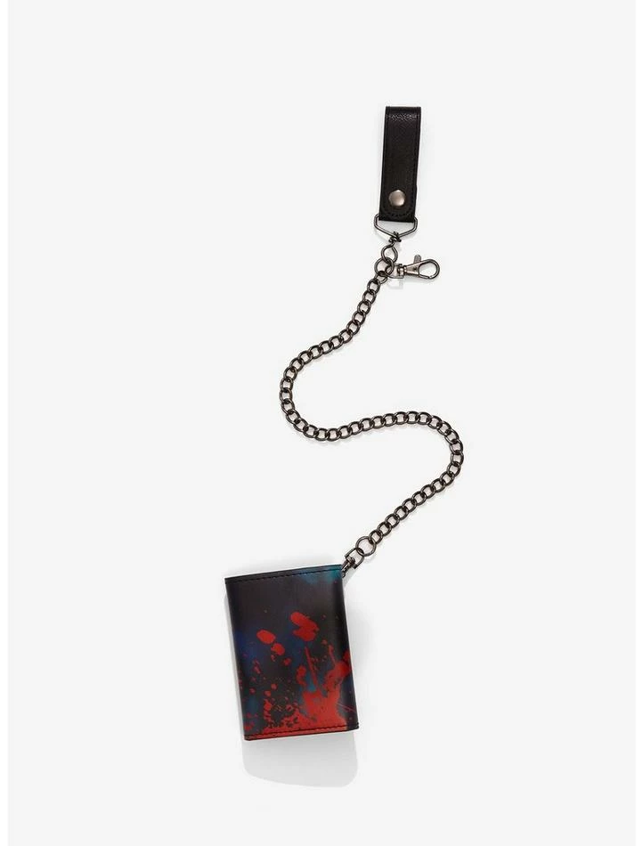 Budget β Friday The 13th Jason Bloody Mask Trifold Chain Wallet π₯ - Image 2