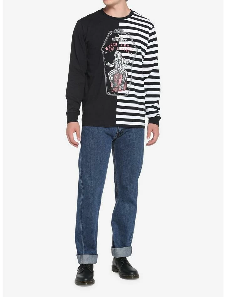 Best deal 𧨠Beetlejuice Coffin Split Long-Sleeve T-Shirt π - Image 2