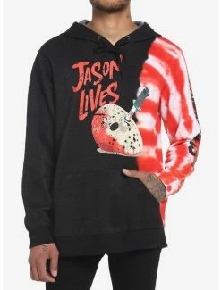 Outlet π― Friday The 13th Jason Lives Split Tie-Dye Hoodie π