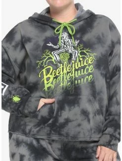 Promo π Beetlejuice Icons Wash π Girls Crop Hoodie Plus Size βοΈ