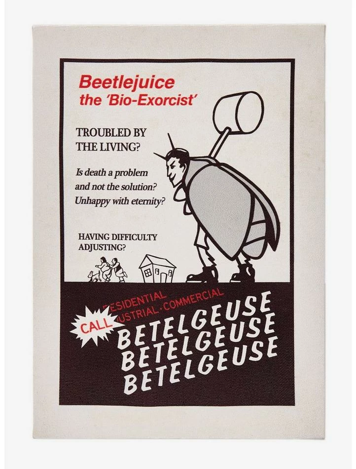 New π Beetlejuice Vintage News Ad Canvas Wall Art βοΈ