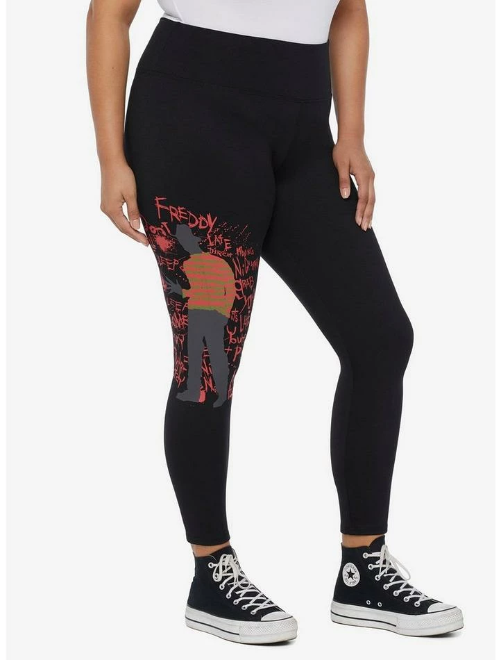 Cheap π A Nightmare On Elm Street Freddy Silhouette Leggings Plus Size βοΈ
