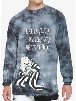 Best Pirce π Beetlejuice Cartoon Dark Wash Long-Sleeve T-Shirt β