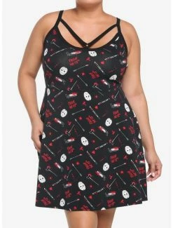 Coupon π Friday The 13th Jason Bloody Weapons Strappy Dress Plus Size π