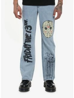 Best Sale β Friday The 13th Jason Voorhees Mask Straight Leg Jeans π₯°
