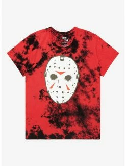 Buy ⌛ Friday The 13th Mask Tie-Dye Boyfriend Fit 🎁 Girls T-Shirt Plus Size ⭐