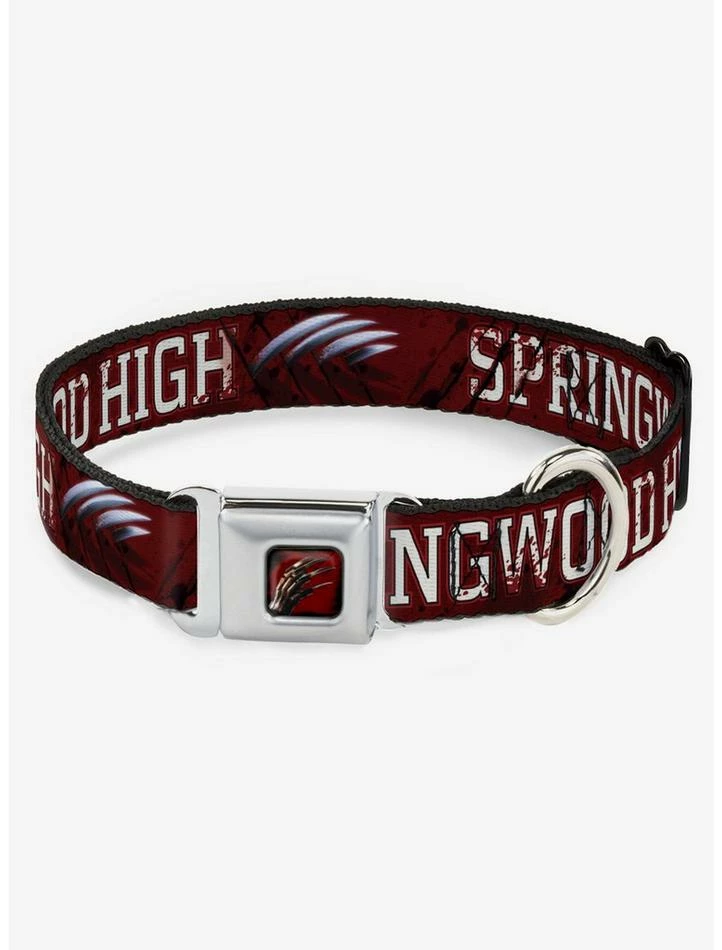 Hot Sale 𧨠A Nightmare on Elm Street Springwood High Seatbelt Buckle π Dog Collar βοΈ