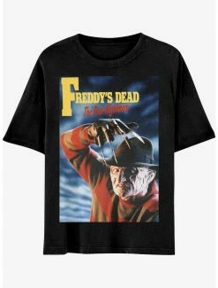 Discount 👏 Freddy's Dead: The Final Nightmare Poster Boyfriend Fit 🔔 Girls T-Shirt ❤️