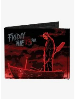 Flash Sale βοΈ Friday The 13th Jason Boat Murder Canvas Bifold Wallet β